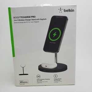 Belkin Boost Charge Pro 2 in 1 Wireless Charger Stand with MagSafe